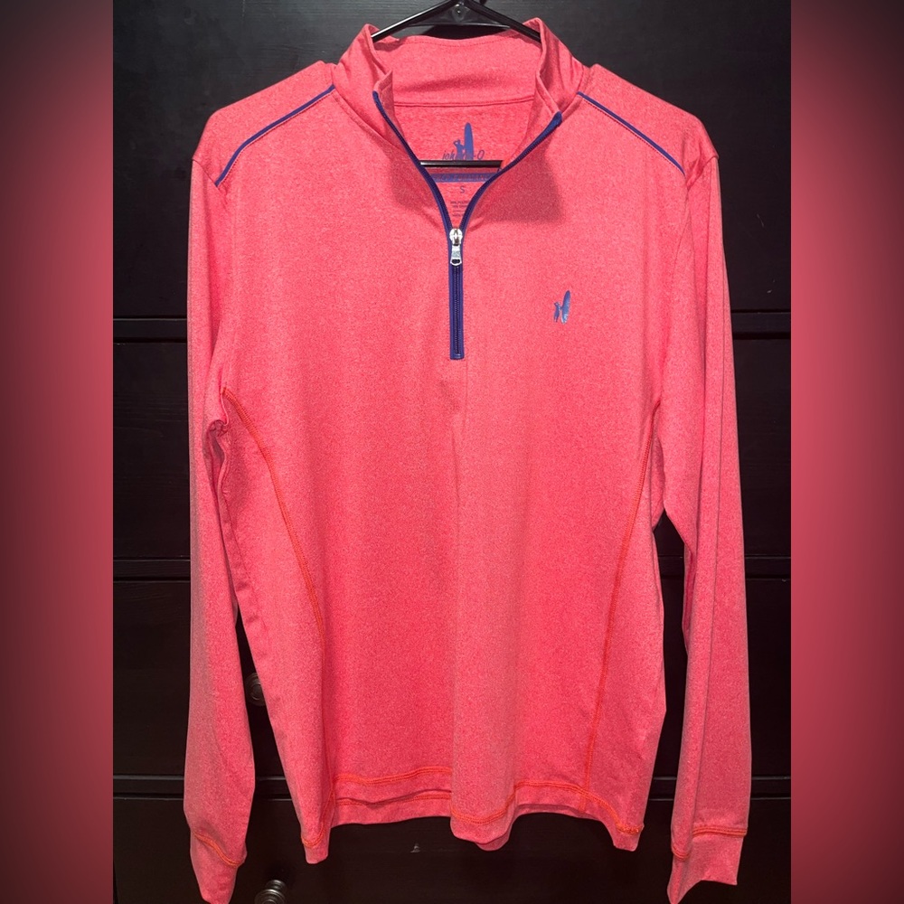 Mens Small Johnnie-O Quarter Zip Salmon